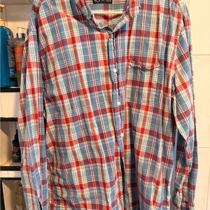 Rye Red and Blue Plaid Shirt Like New Condition worn 2 times